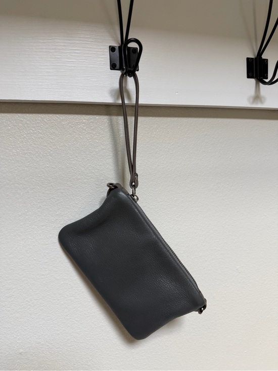 rough and tumble Handbags - Rough and tumble Gray Leather Wristlet Wallet with d rings